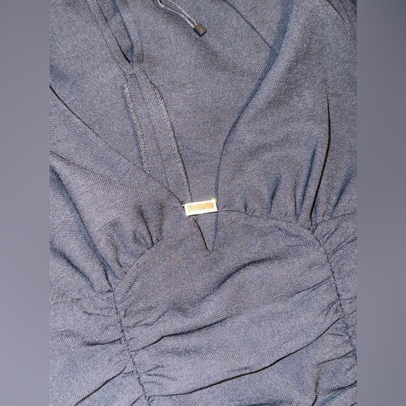 Zara Draped Jewel Trim Neckline Dress Black XS - Picture 5 of 9